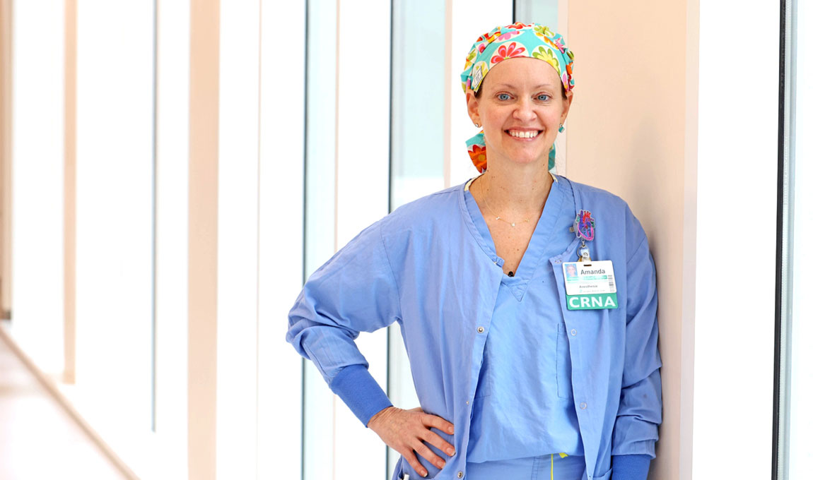A smiling CRNA who works at Lexington Health.
